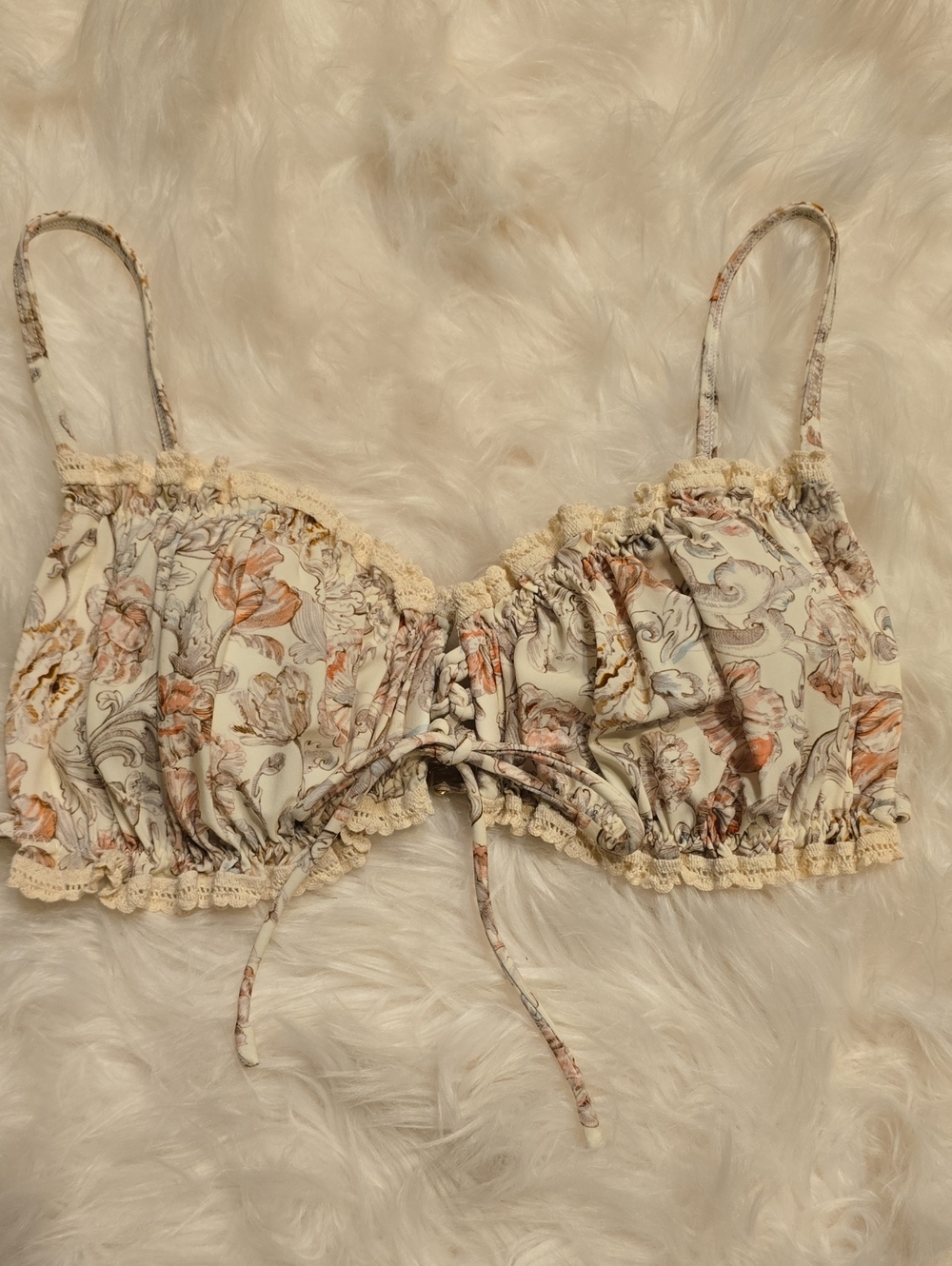 Montce Venecia Floral Vero Bikini Top SIZE M